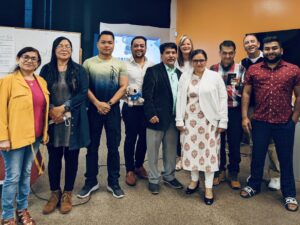 Community members attend community health training sessions